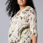 Vera Wang New Plus Size Simply Vera  Roll-Tab Popover Blouse Size 2X Photo 0