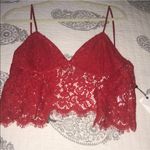 Bardot  Sienna Red Lace Bralette Crop Top Photo 1