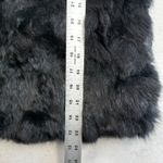 Saks 5th Avenue Saks Fifth Avenue genuine Rabbit Fur Vest Sleeveless Black Size S/M‎ NWOT Photo 2