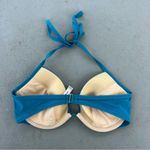 Victoria's Secret Y2K Victoria’s Secret 34D Teal Aqua Blue Halter Pushup Bikini Top Photo 2