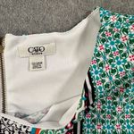 Cato Cap Sleeve Dress Women's 22/24W Multicolor Shift Round Neck Gold Zipper Photo 5