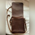 SOLD Leather Cross Body Travel Satchel Purse. Handmade. Adjustable. Stainless Brown Photo 7