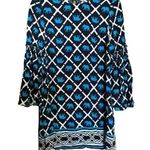 Crown & Ivy Tunic Dress Womens 4 Multicolor Elephant Novelty Print Boho Photo 0