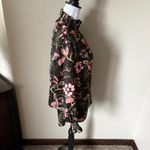 Tuckernuck Womens Floral Mockneck Long Sleeve Shirt Top Small Colorful Black Photo 5