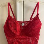 Rampage  cherry red bodysuit corset lace bustier lingerie Sz 38C Photo 2