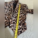 Bebe Blazer Size XXS Cropped Cheetah Leapord Print Career Workwear Party Holiday Photo 4