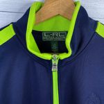 Ralph Lauren Active Womens Large Blue Green Crest Zip Up Track Jacket Logo Crest Photo 5