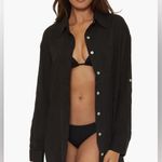 Becca Long Sleeve Cotton Gauze Cover-Up Shirtdress, Size Small, $88 Photo 2