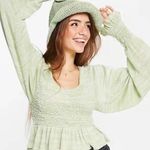 Free People Seafoam Green Free Spirit Pullover Knit Top Photo 3