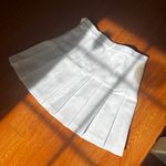 American Apparel Gabardine Skirt White Tennis Skirt Photo 7