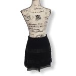 BCBGeneration  SZ 4 Black Tiered Sequin Mini Skirt Photo 2