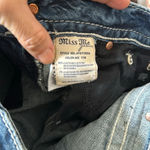 Miss Me  denim mid shorts with embroidered floral designs & rhinestones size 26 Photo 6