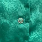 Handmade Emerald Green Satin Blouse 80’s style vintage Photo 2