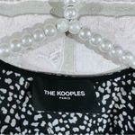 The Kooples Short Sleeve Wrap Patterned Mini Wrap Dress in Blue and Black Size 0 Photo 4