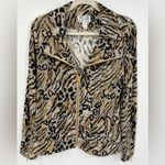 Mika & Milan Animal Print Zip up Women’s Jacket, Size Medium Brown Photo 8
