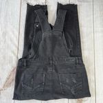 Dollhouse Distressed Black Denim Overalls Frayed Ripped Faded Grunge Streetwear Photo 2