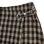 Harper Heritage  Brown Plaid Foldover faux wrap Skirt Large Photo 1