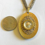 Andre Bouchard Gold Tone Filigree Watch Pendant Multi Strand Chain Necklace Photo 2