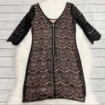 Guess  Nude Black Lace Bodycon Mini Dress Size 8 Photo 1