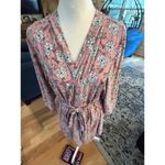 Lala Sleepwear Robe Pink Floral Tie Belt Womens 2X Size XXL Photo 3