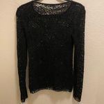 Bailey 44 Black Open Knit Long Sleeve Tee Size XS Photo 5