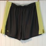 Under Armour Women's Dark Gray and Yellow/Lime Athletic Shorts Photo 0