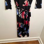 KMW Fit & Flare Dress Black Blue Red Floral S Photo 2