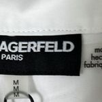 Karl Lagerfeld  PARIS WOMEN SOFT WHITE SPARKLE KLP LOGO SHIRT SIZE MEDIUM Photo 2