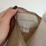 Brochu Walker  Nadia Long Sleeve Silk Tee NEW Size Large in Tan Photo 6