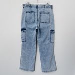 Sanctuary [Sanctuay] Light Wash Acid Denim High Rise Wide Leg Cargo Jeans Stretch Size 32 Photo 1