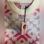 NWT Sincerely Jules Vibrant Pink and Lavender Sweater Size M Photo 2