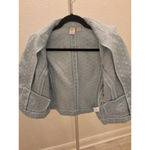 Caslon  Blazer Light Blue and White Size M Floral Pattern Single Button Closure Photo 9