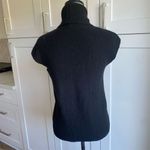 Lilla P XS Black Knit Turtleneck Sweater Vest Sleeveless Merino wool blend Photo 3