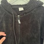 PINK - Victoria's Secret  Black Teddy Fleece Half Zip Pullover Hoodie / Jacket Size Medium Photo 3