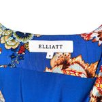 Elliatt  Balance Blue Floral Long Bishop Sleeves High Low Dress SMALL Photo 5