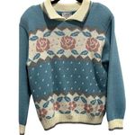 Cricket lane vintage floral grandmacore NWT sweater small Blue Photo 0