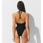 SKIMS $128 NWT  CLASSIC SWIM DEEP PLUNGE ONE PIECE OBSIDIAN 2X Photo 1