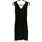 Lilla P black jersey ruched waist sleeveless faux wrap dress M Size M Photo 1