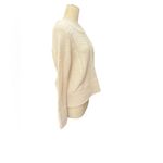 Veronica Beard  Cream Wool Cable Knit Asymmetrical Zip Sweater Womens Photo 4