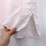 Saks 5th Avenue SAKS FIFTH AVENUE Linen Sleeveless Shirt Dress Light Pink L Photo 5