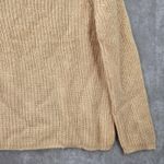 Pink Knit Gold Metallic Long Sleeve Pullover Cardigan Sweater Medium Photo 3