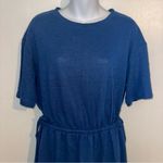 Old Navy Blue Cinched Waisted Light Weight T-Shirt Dress Size Medium Petite New Photo 5