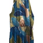 Nicole Miller Women's Sleeveless Halter Maxi Dress M Multicolor Formal Photo 12