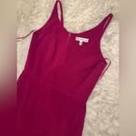 Dress the Population NWOT Dark Magenta Iris Dress slit gown sz L Photo 3