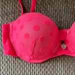 Anthropologie By Eloise Neon Pink Coral Mesh Swiss Dot Convertible Strap Bra 34C Photo 9