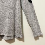 Rewind  Heather Gray Black Lace Long Sleeve Crewneck Top Neutral M Photo 5
