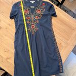 Coldwater Creek  Embroidered Cotton Linen Dress Sz M‎ Pockets Photo 7