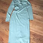 H&M Sage Green Ribbed Long Sleeve Dress NWT Photo 1