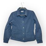 American Giant Blue Roughneck Chore Jacket Soft Utility Button Front L Size L Photo 0