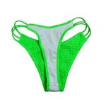 SheIn  Green Textured High Waisted Cheeky Bikini Swim Bottom XS Swimwear Beach‎ Photo 4